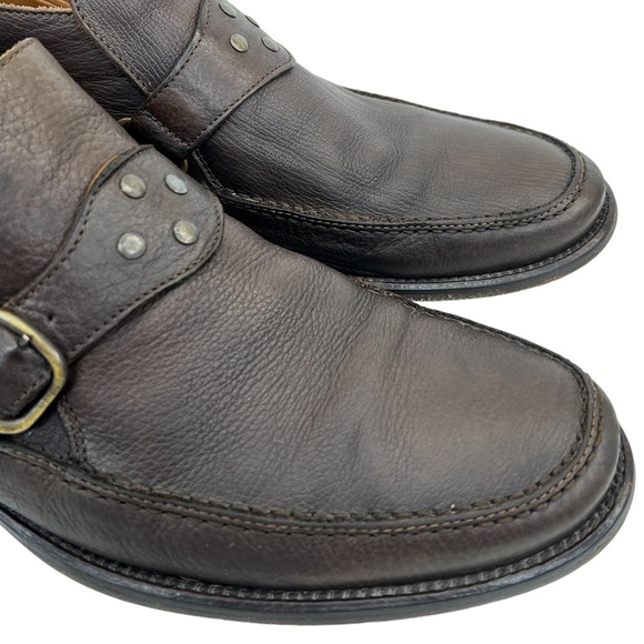 John Varvatos Leather Hand Made in Italy Ankle Slip On Loafer Shoes - Picture 11 of 16